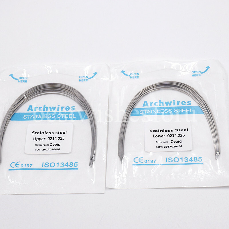 1xDental Orthodontic Stainless Steel Ovoid Upper/Lower Arch Wire Rectangular