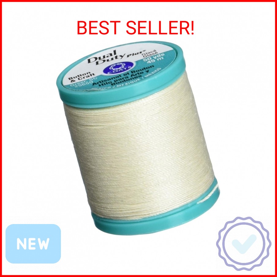 Coats Thread & Zippers Duty Plus Button & Carpet Thread 50yd-Cream