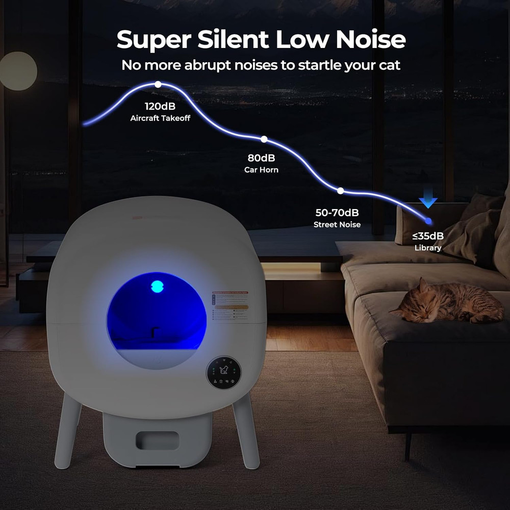 Self Cleaning Cat Litter Box: Extra Large Automatic Litter Box for Multiple Cats