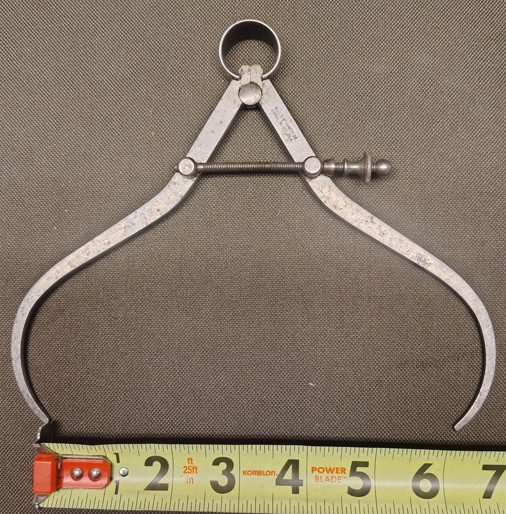 🗽 VINTAGE STARRETT 6" OD CALIPER