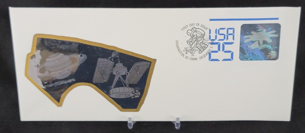 USPS 1989 Space Shuttle Stamp First Issue Hologram Envelope Dec 3