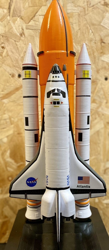 NASA Space Shuttle Full Launch Stack Model Assembled Display Rocket Model