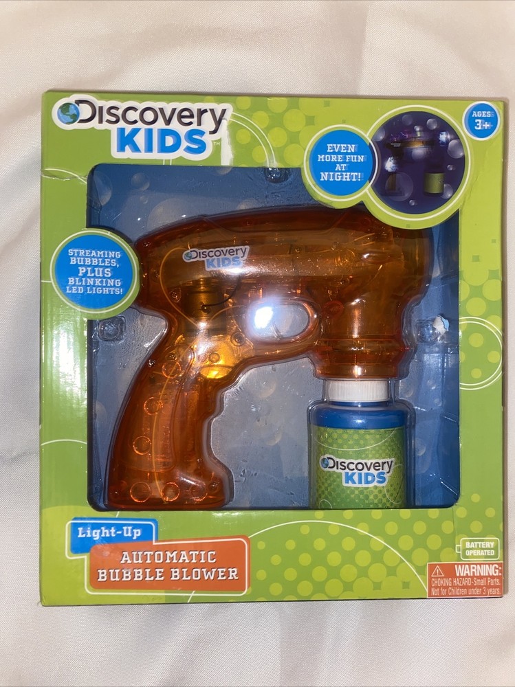 DISCOVERY KIDS LED LIGHT UP AUTOMATIC BUBBLE BLOWER NIB