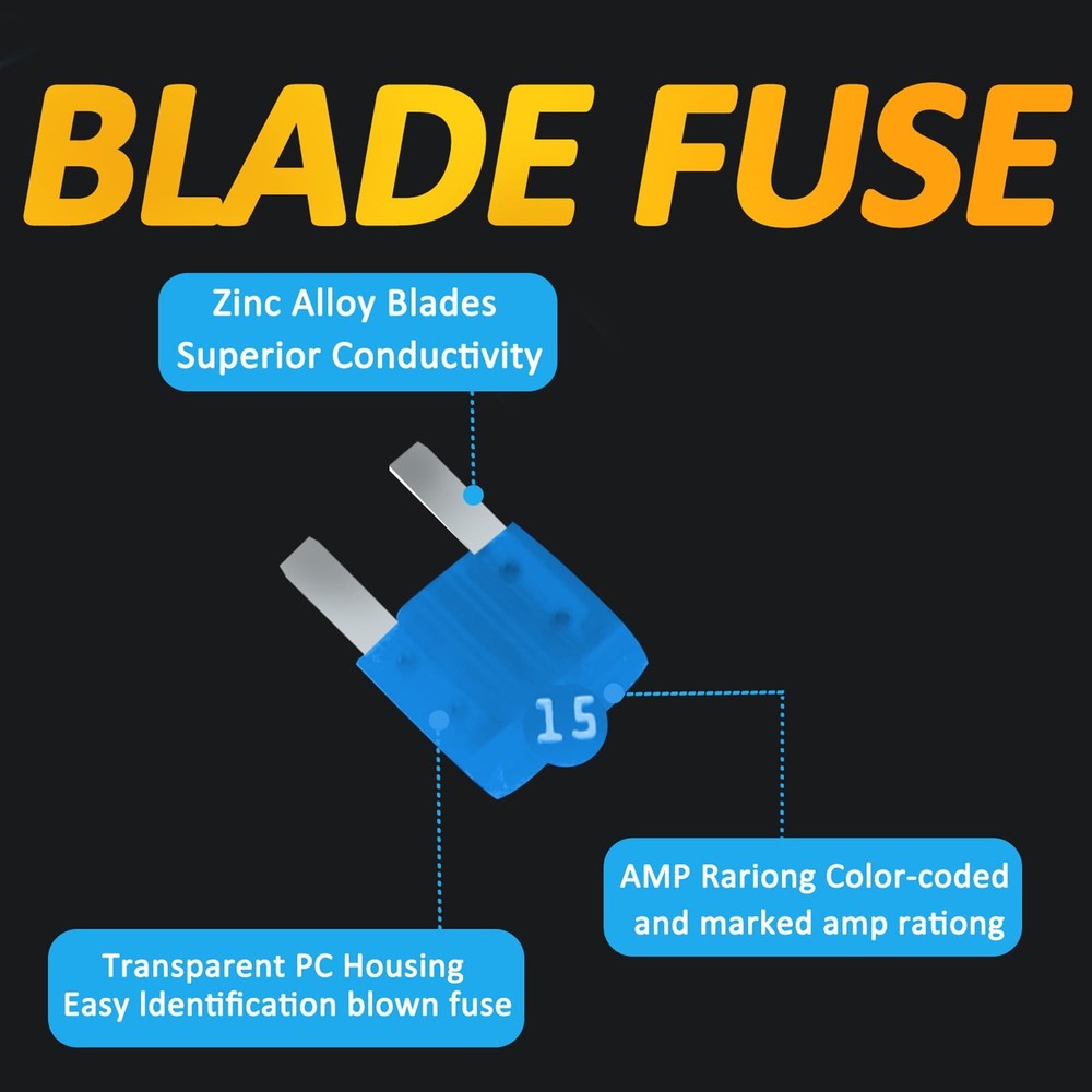 100PCS Micro 2 Blade Fuse ATR/APT Micro2 Kit 100 PCS