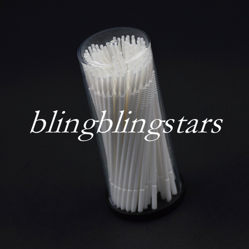 100 Pcs Dental Disposable Bendable Micro Brush Applicator Taper White Long