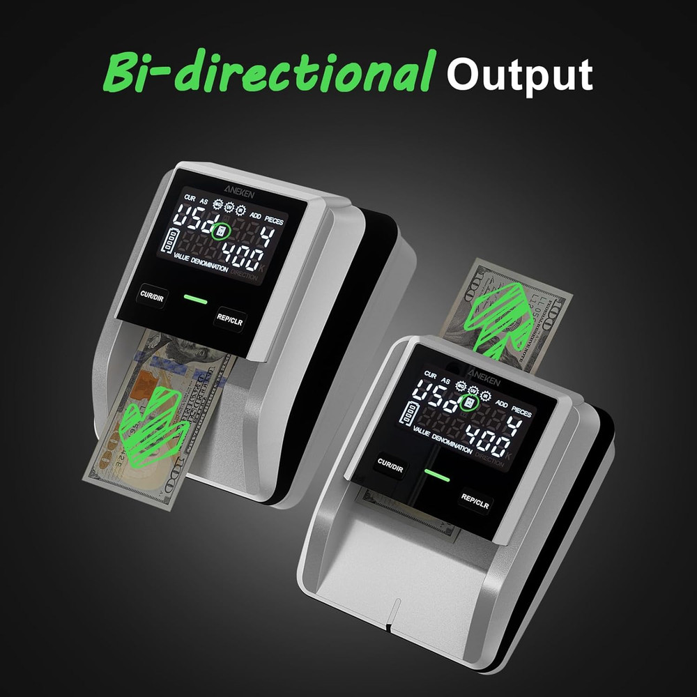 AL-139 Bill Detector with 2.8" Screen, Total Value & Multi-Currency Support