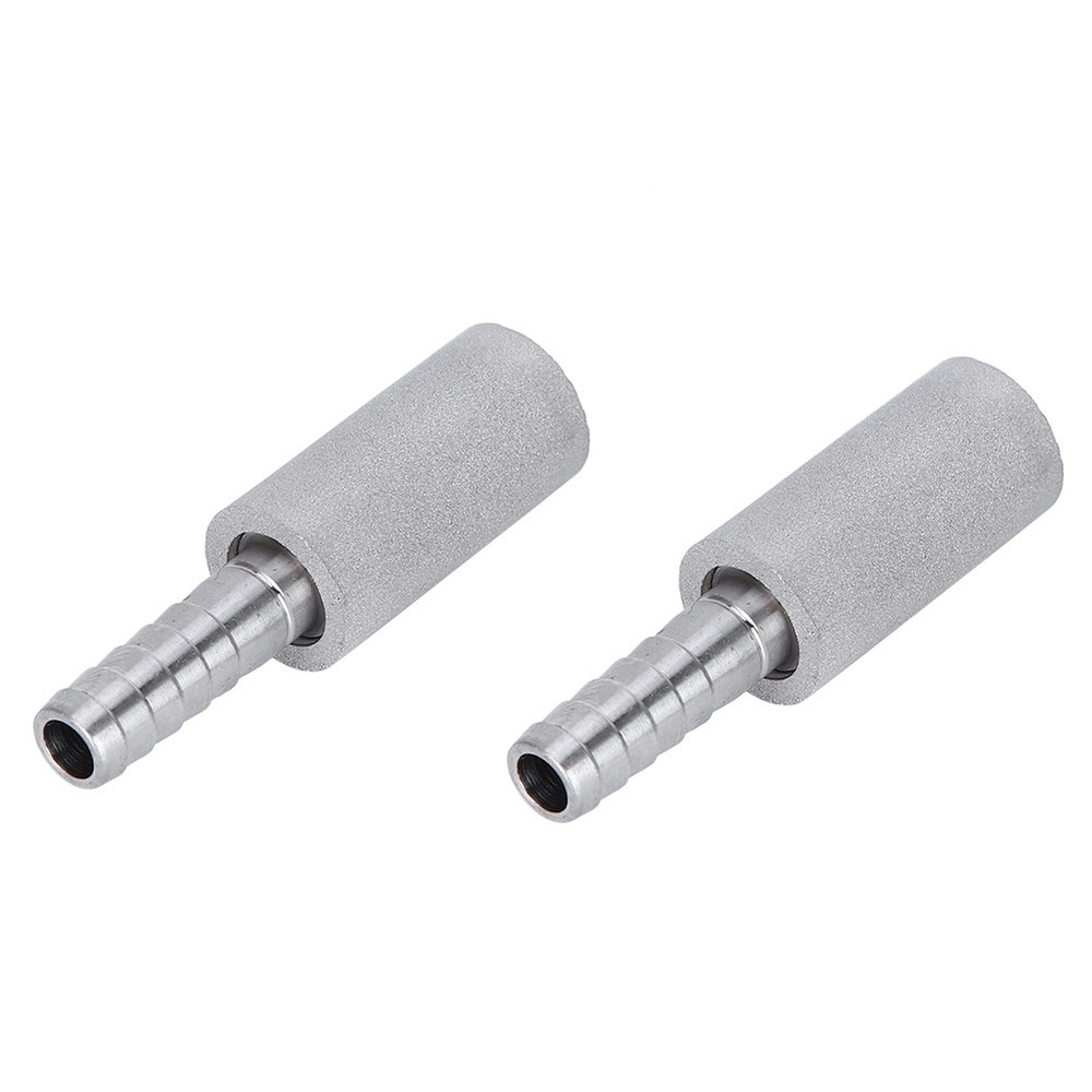 2Pcs 0.5μm Diffusion Stone Stainless Steel Aeration Stone With 1/4 Outer