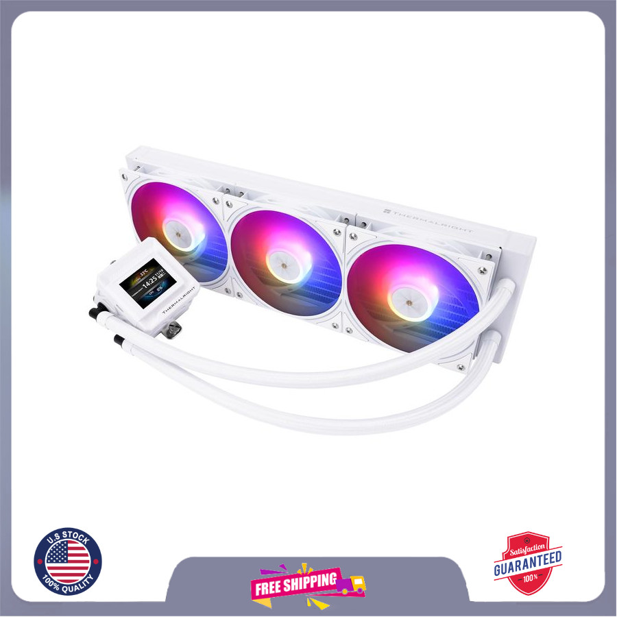 FW360 SE ARGB White-AIO CPU Liquid Cooler,IPS LCD Screen with 320*240 Resolution
