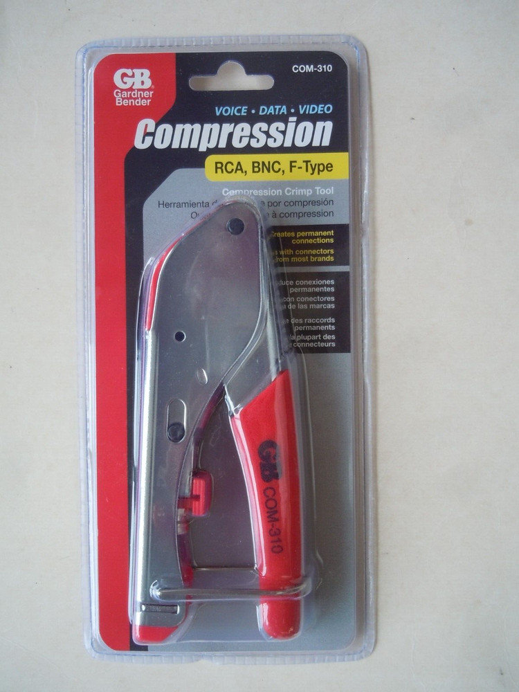 Gardner Bender COM-310 F-Type Compression Crimp Tool with Locking Close, Compact