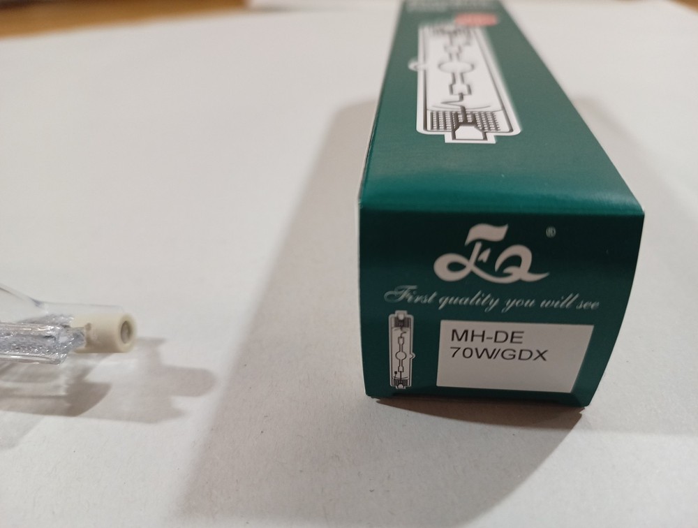 GREEN - METAL HALIDE COLOUR 70W RX7S PLUSRITE LIGHT LAMP BULB DOUBLE ENDED