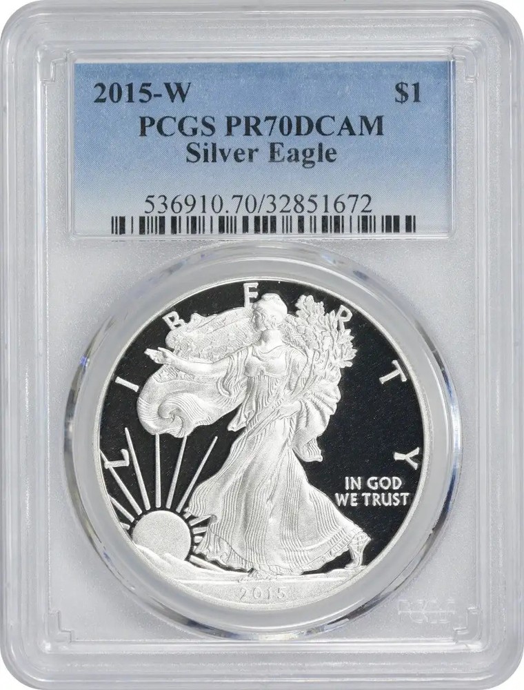 2015 W Bullion Silver Eagles PCGS PR-70 DCAM Silver Eagle