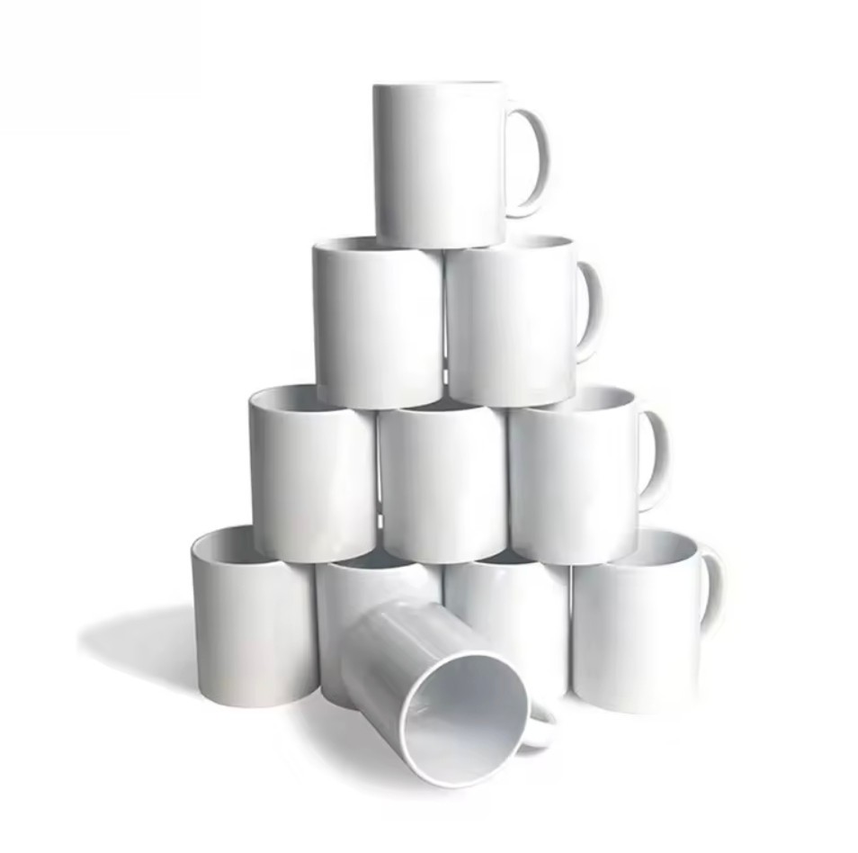Sublimation Coffee mugs ~ Ceramic ~ Blank 11oz White ~  12 pack