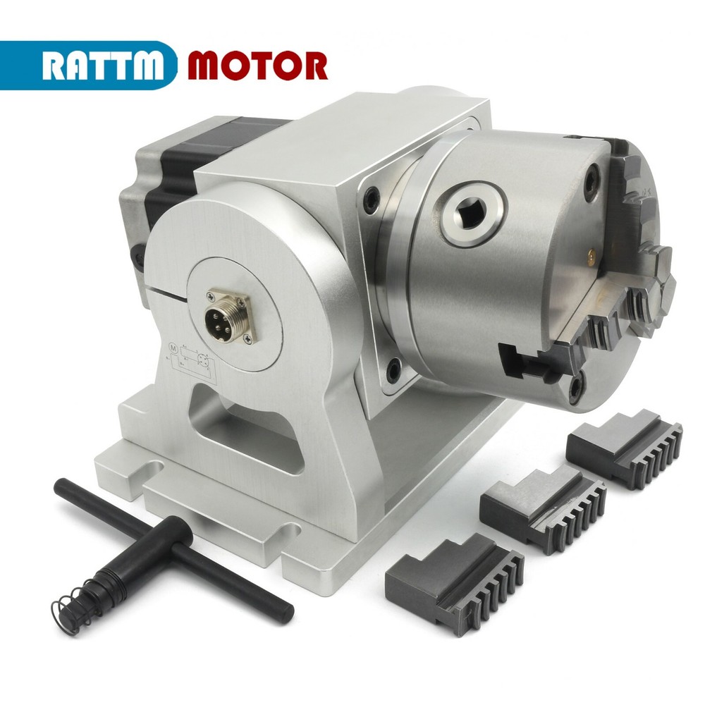 HT90-10-100A 4th axis 10:1 Two-phase 86 Stepper Motor Adjustable elevation angle