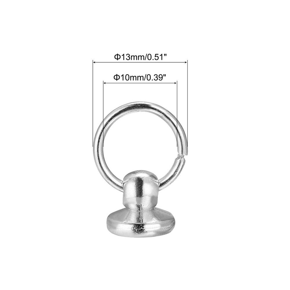 0.5" Toroidal Joint Button Pin Rivets Screw Silver 20 Pcs