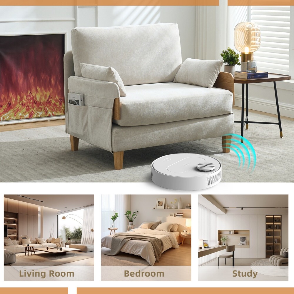 Convertible Sleeper Sofa Bed Multi-Functional Folding Recliner Chairs w/ Pillows