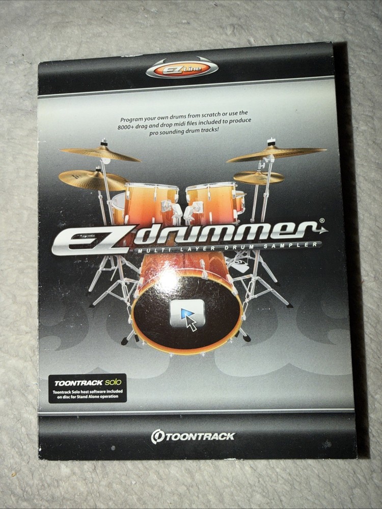 Easy Drummer Multi Layer Drum Sampler, PC Software. With Box Out Of Production