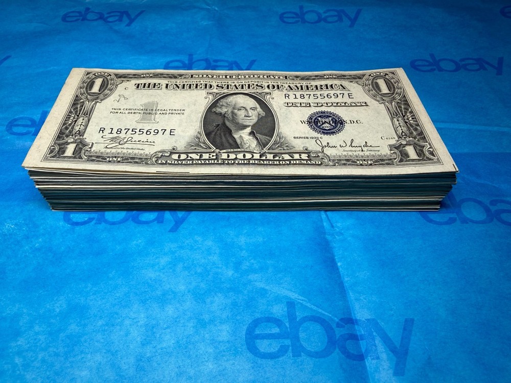💵 $1 Silver Certificate – Uncirculated Blue Seal – 1935 Note Perfect Notes 💙