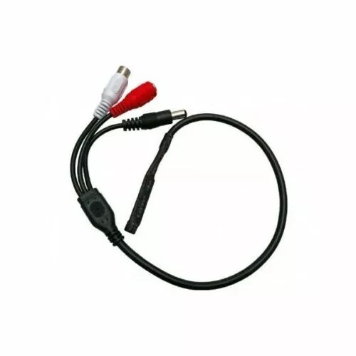 1pc High Sensitive Audio Mic Microphone for CCTV Security Camera Power Cable