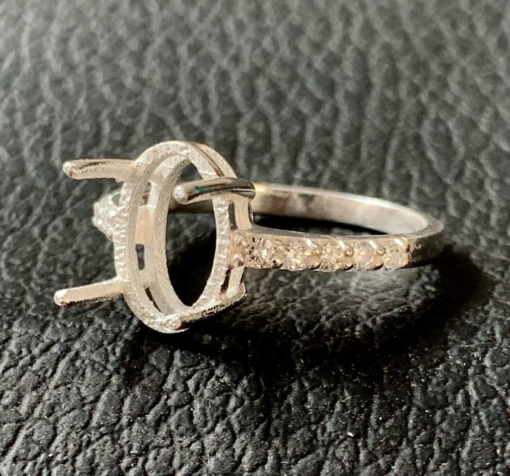 Sterling Silver Ring Blanks, 7x9mm 925 Silver Ring Setting Bulk Order Ring Sale