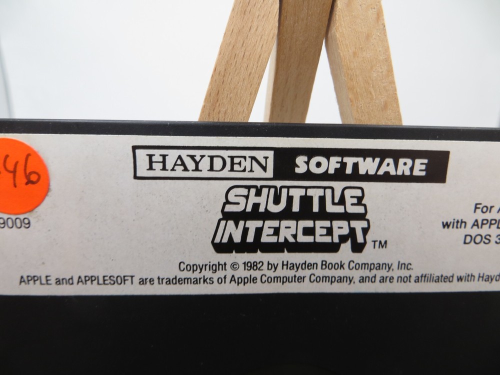 APPLE II 5.25" Floppy Disk Shuttle Intercept vintage computer game program 1982