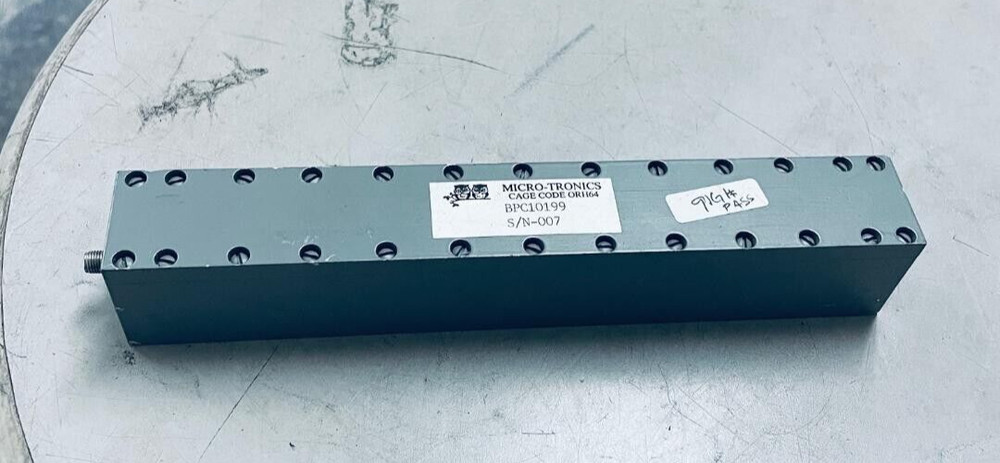 Micro-Tronics Cage Code ORH64 Band Pass Filter  BPC10199  S/N-007 @D2