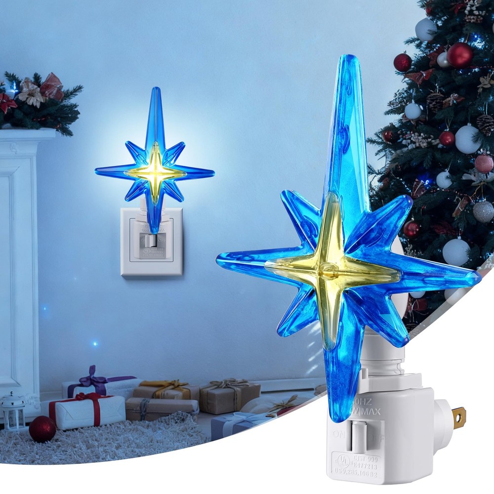 Christmas Decorations Bethlehem Star Light, blue, White