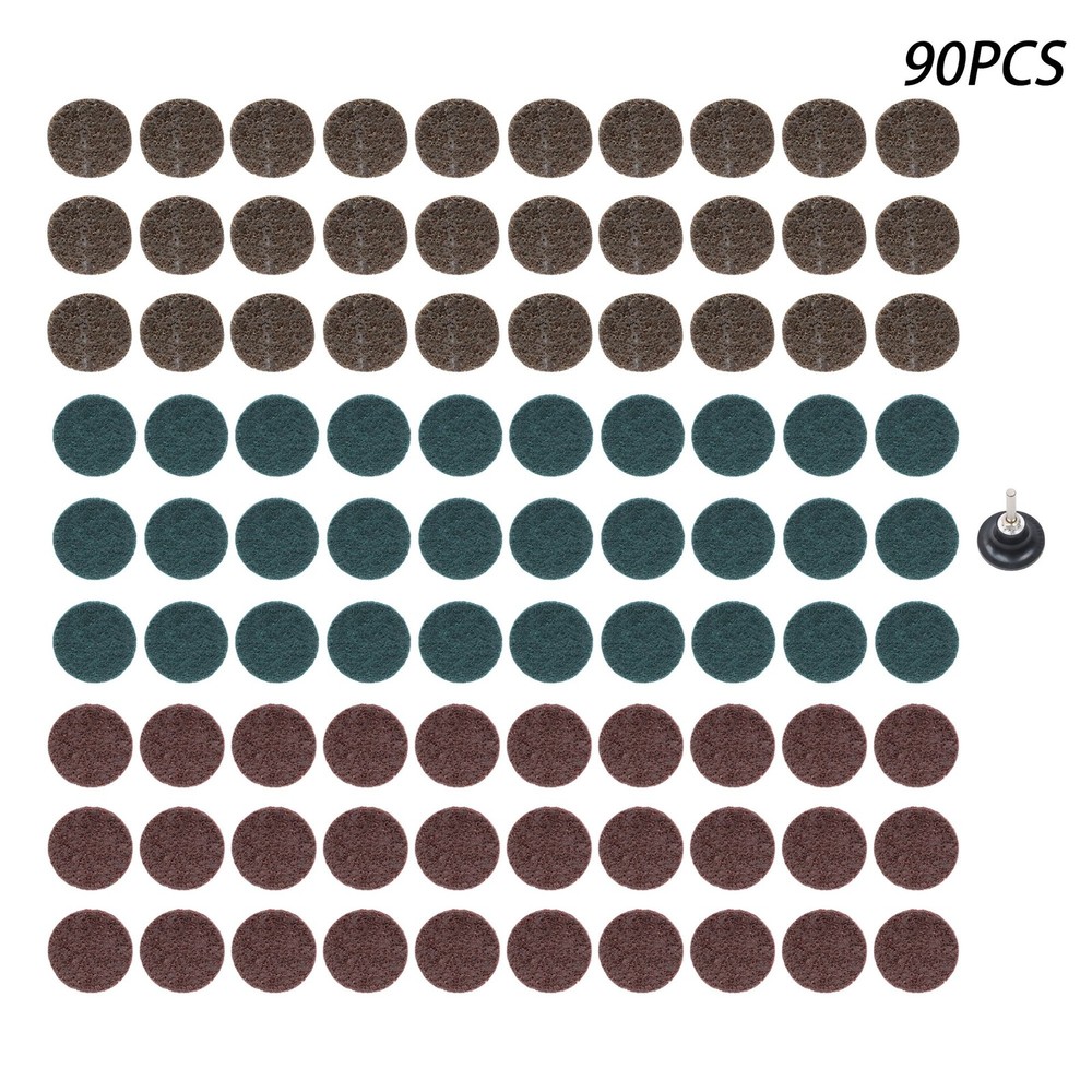 2 Inch Fine Medium and Coarse Quick Change Torque Sanding Discs Set - 90 Pack