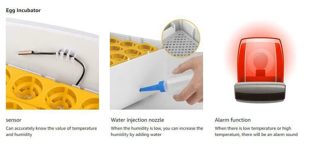 32 Egg Incubator Breeder Digital Egg Incubator Automatic Egg Turning Temperature