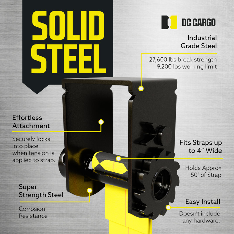 DC Cargo Flatbed Sliding Winch, Storable, 4-pack