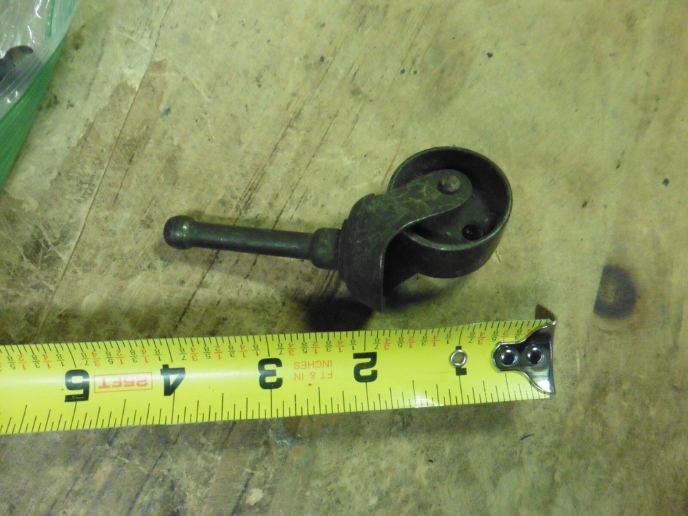 Vintage steel caster roller swivel