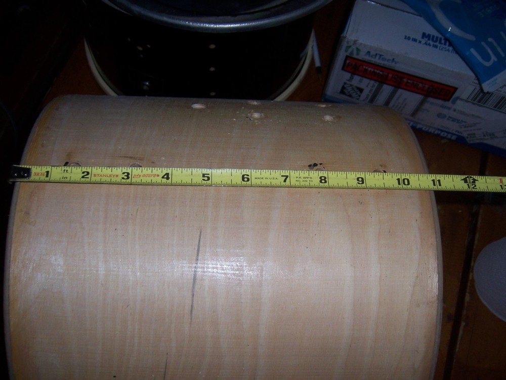 12" Tama Granstar Bare Tom Shell 11” X 12” Ready for Your Re-Wrap Project