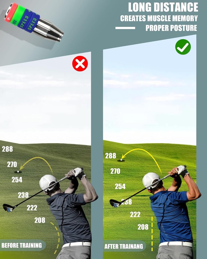 Golf Swing Speed Trainer Adjustable Training Equipment Three Weight