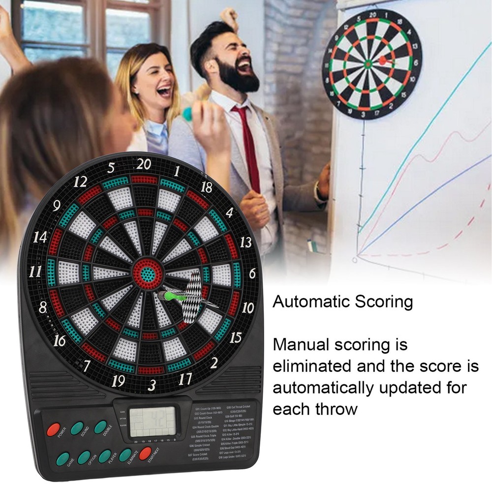 Electronic Dartboard Set Automatic Scoring Soft Tip Dartboard With Multiple FF