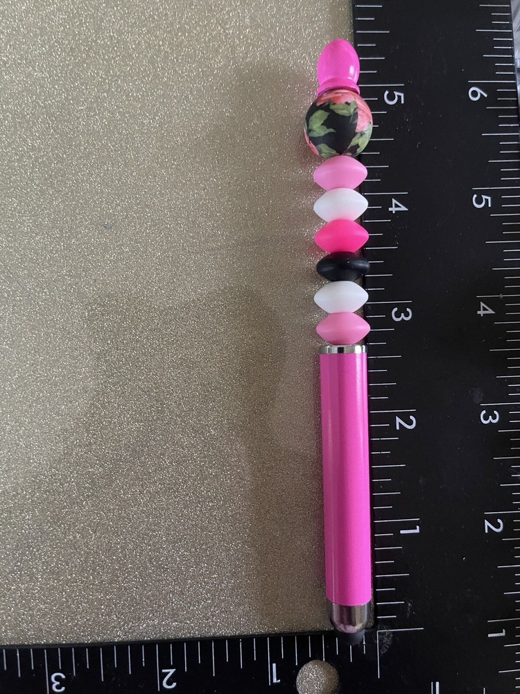 Pink Beadable Stylus And Pen