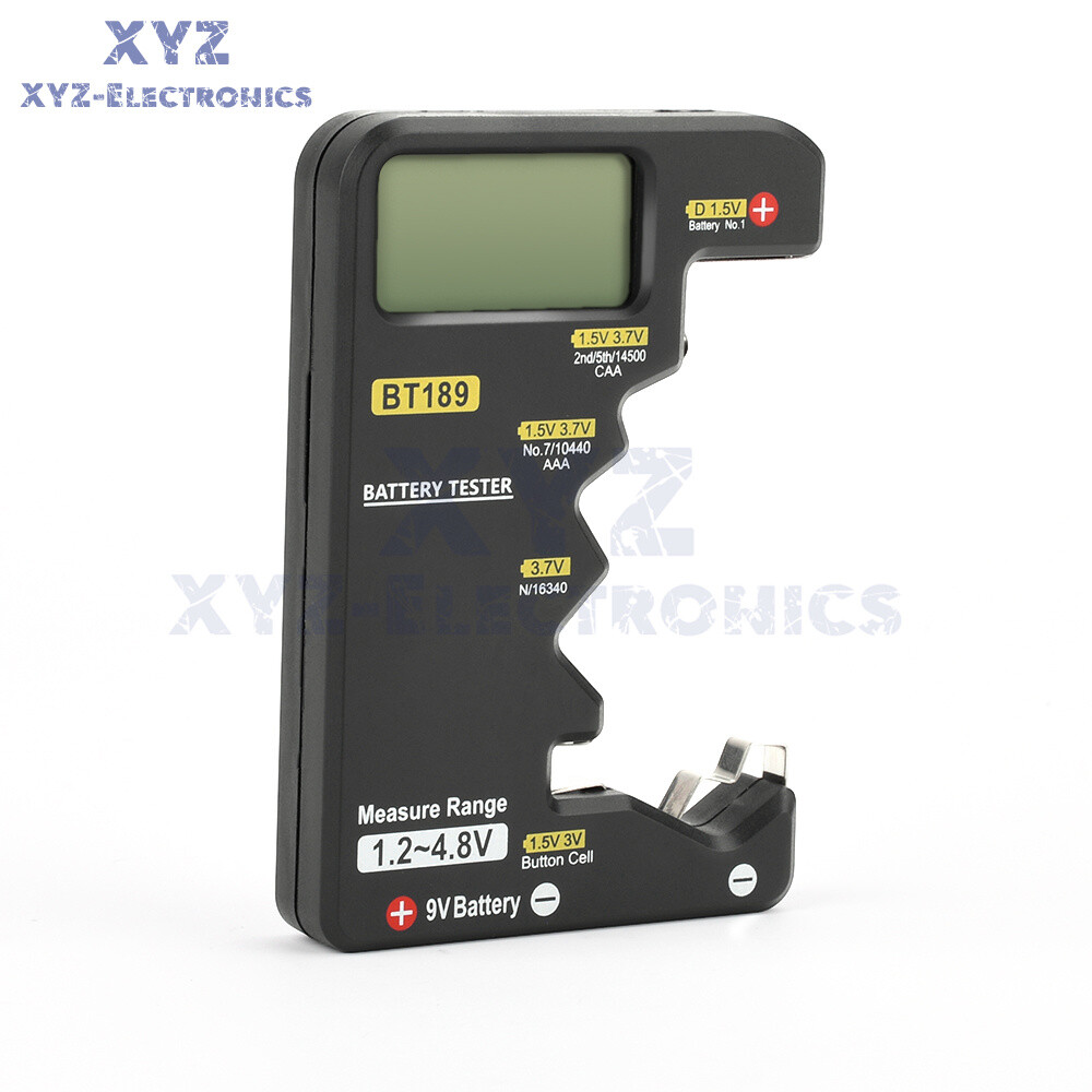 Digital Battery Tester Checker Electricity Indicator Universal AA, AAA 9V Button