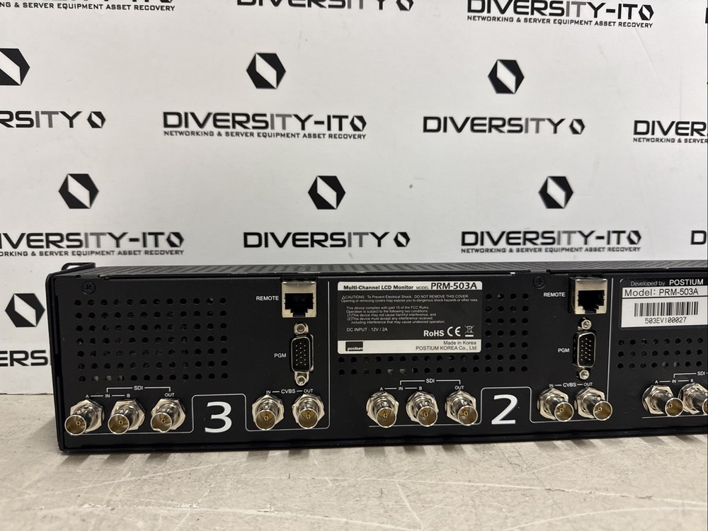 TVlogic PRM-503A 5" 800x480 Multi-Format Triple LCD Rack Mount