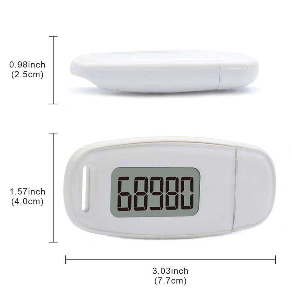 3D Sensor Pedometer Step Counting Device With Blue Backlight Clip-on SGGC