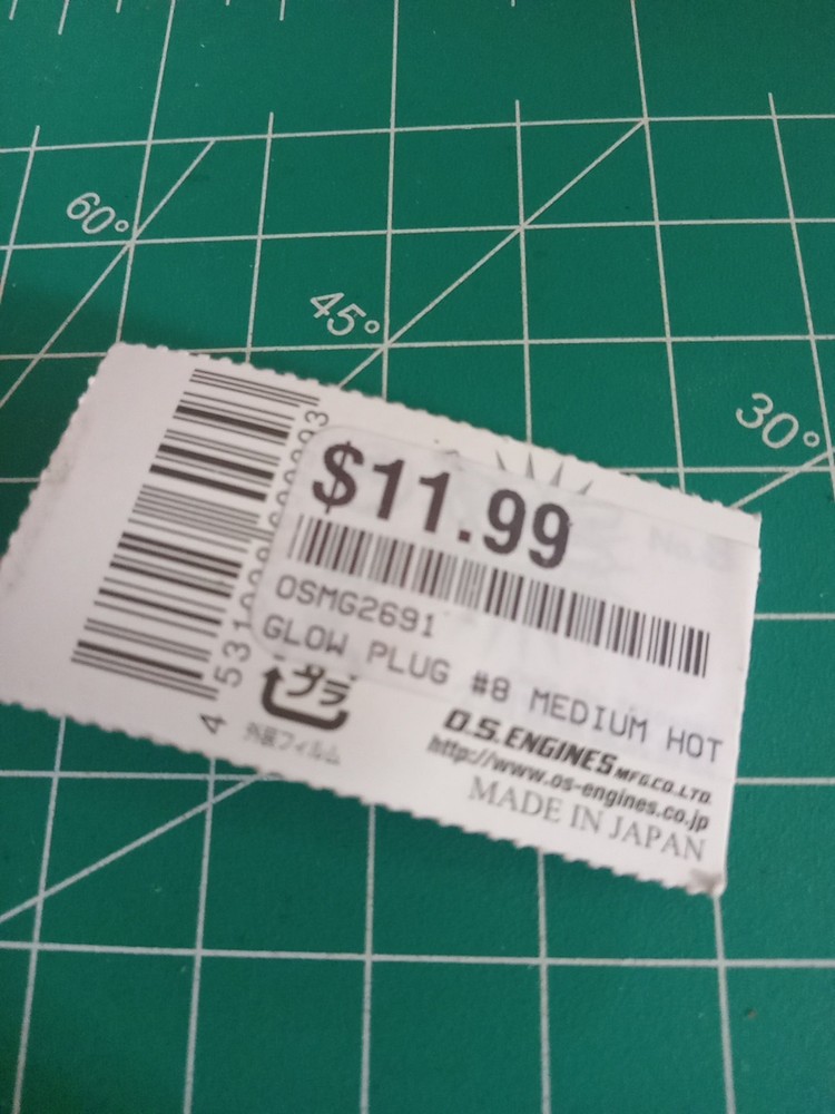 O.S. #8 Glow Plug Long Medium, Glowplug OSSMG2691