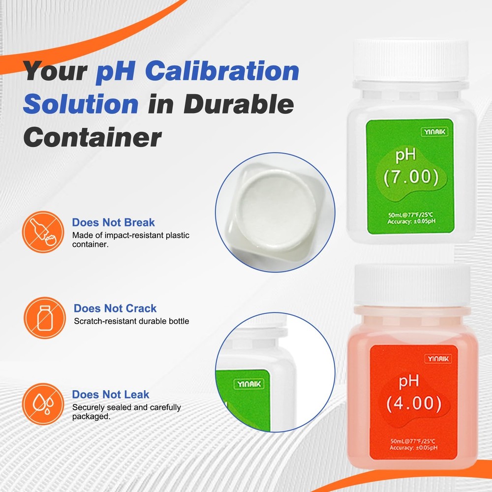 YINMIIK Hydroponic pH EC Tester with Calibration Solution & Storage...