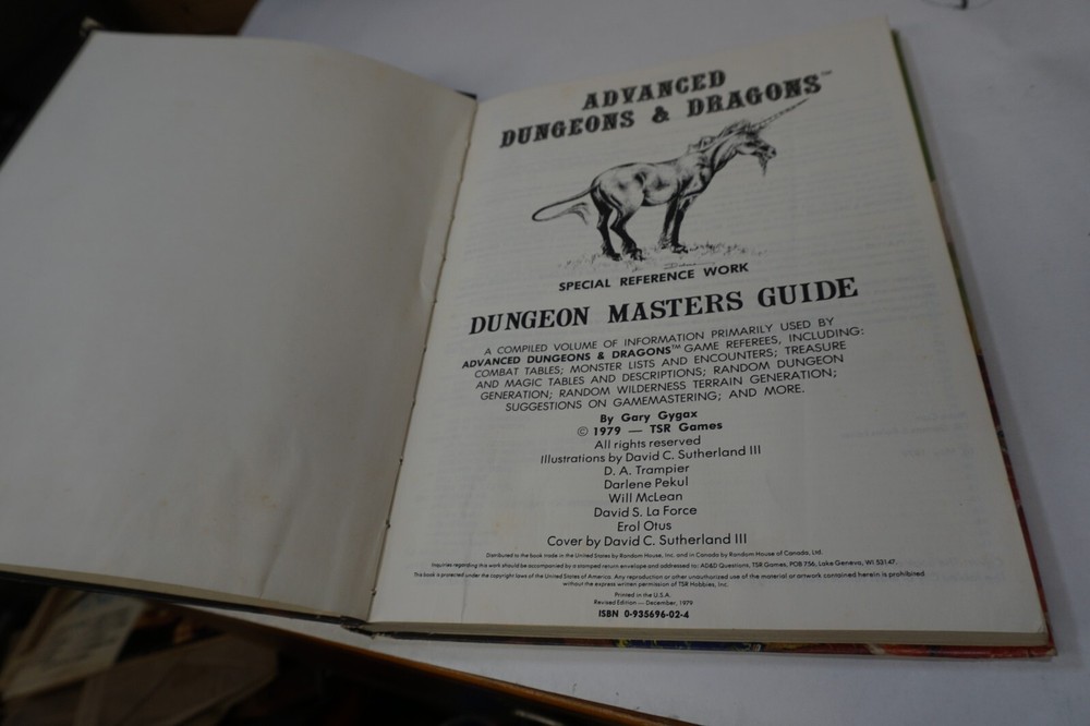 Dungeon Masters Guide Dungeons & Dragons Advanced D&D TSR 1979 Revised Edition