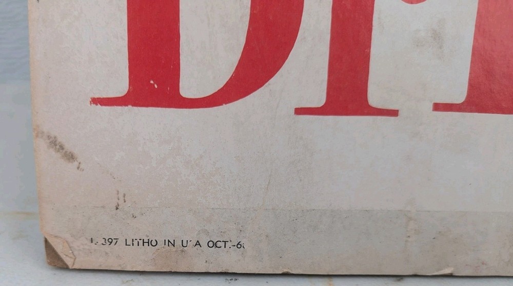 Vintage Dr Pepper Cardboard Store Counter Display