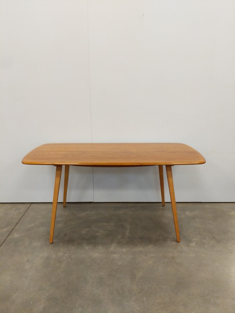 Vintage Ercol Mid Century Modern Plank Dining Table