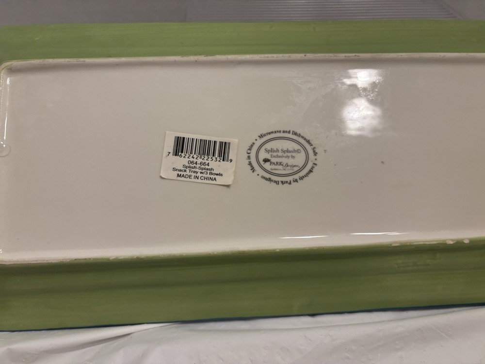 Splish Splash Park Rectangle Lime Green Tray