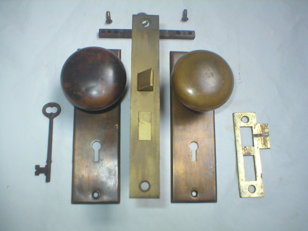 Antique Craftsman Era Solid Brass Door Hardware