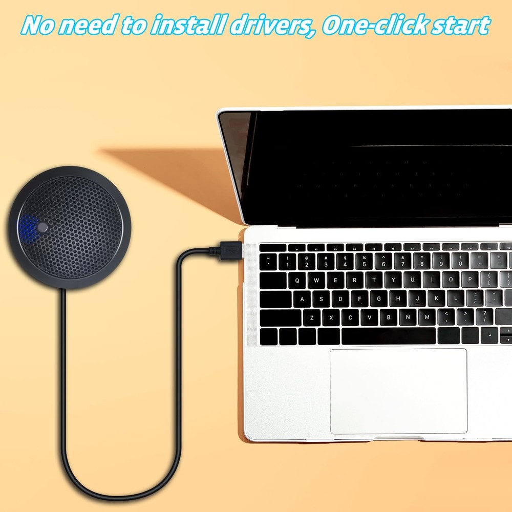 USB Microphone,Desktop Computer Mic, USB Conference Microphone with Mute Key,...