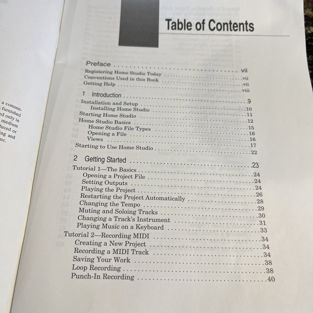 Home Studio Digital Recording Editing Booklet Manual Cakewalk 2004 Computer Edit