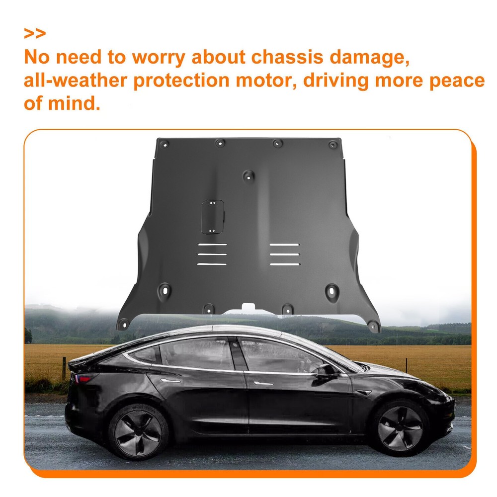 Front Skid Plate Under Engine Guard Cover For Tesla Model 3 & Y 2017 2018-2024