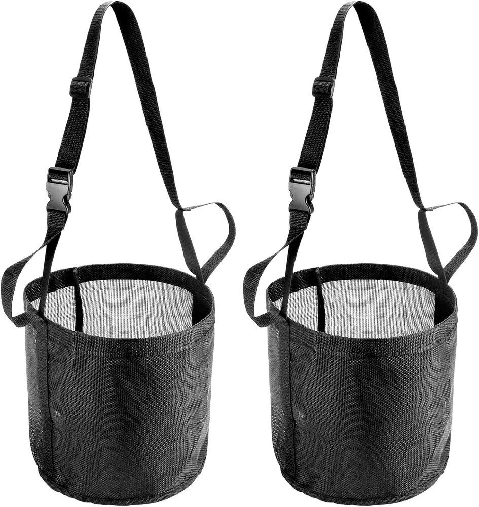 2 Pack Horse Feed Bag for Grain - Durable Mesh Grain Feeder with Adjustable Stra