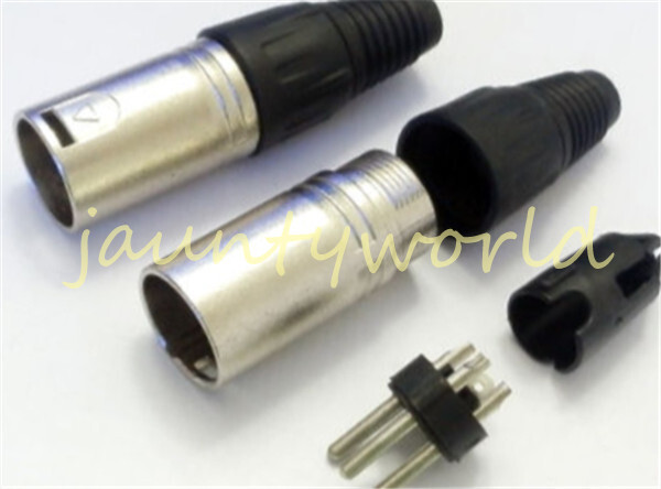 1PCS MicrophPatch Plug Connector XLR Male 3-pin