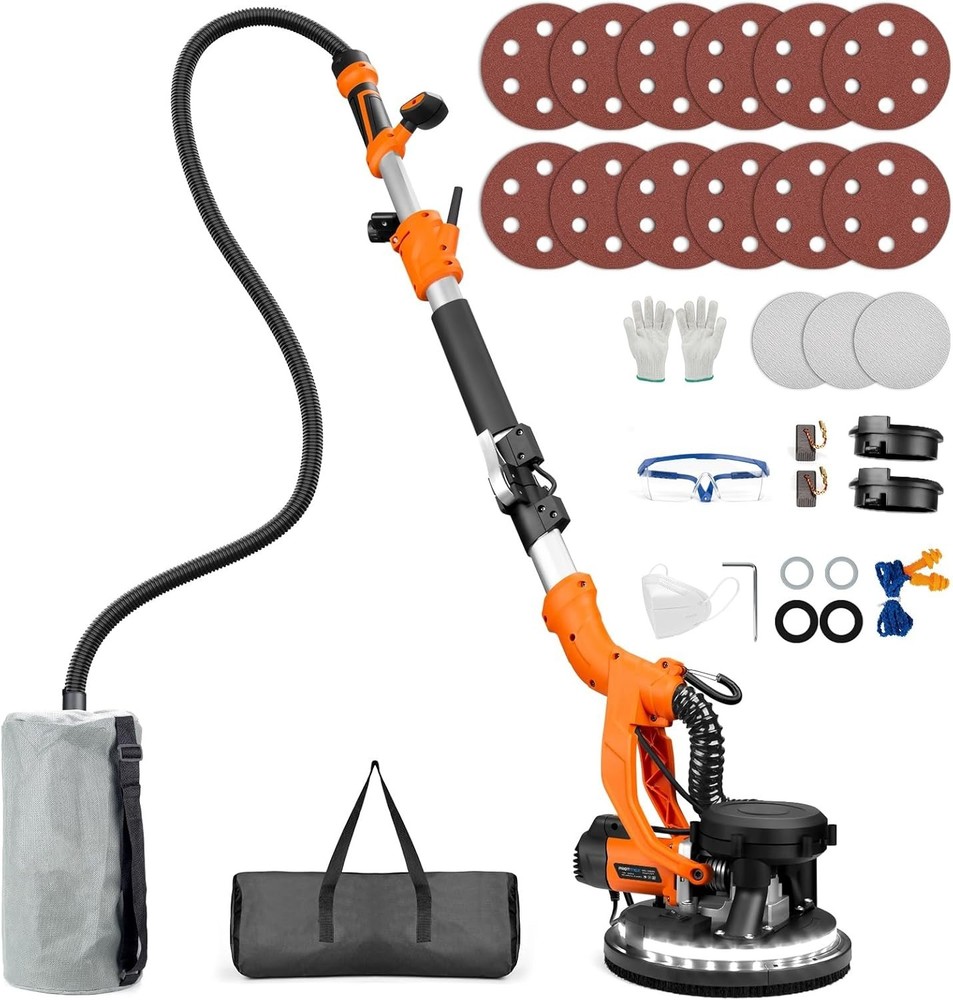 Professional Drywall Sander with Extendable Handle and Efficient Dust Collection